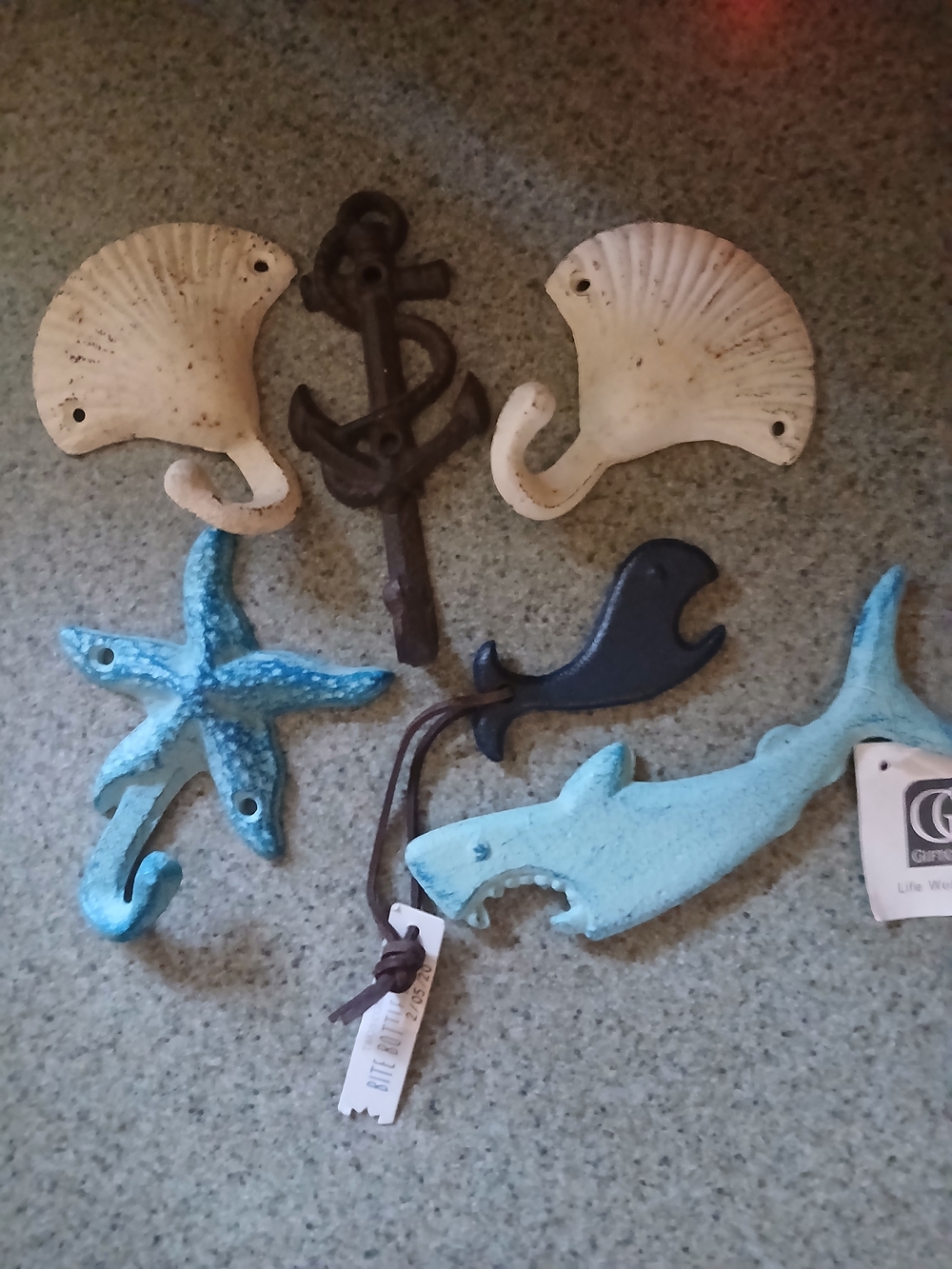 🐬Better Homes And Gardens Blue, White & Black Nautical Wall Hook Set🦈